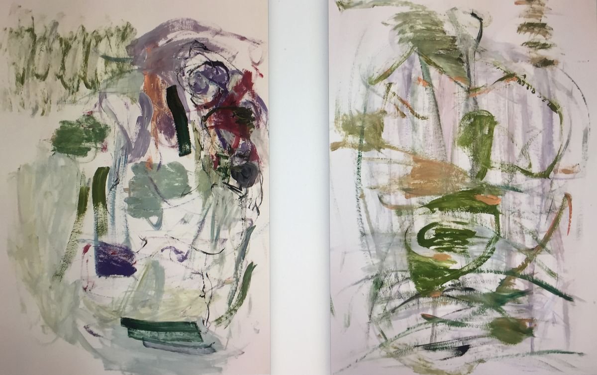 Abstract Acrylic Painting By Christel Haag, 34 X 24, We Will Meet Again, Original Artwork