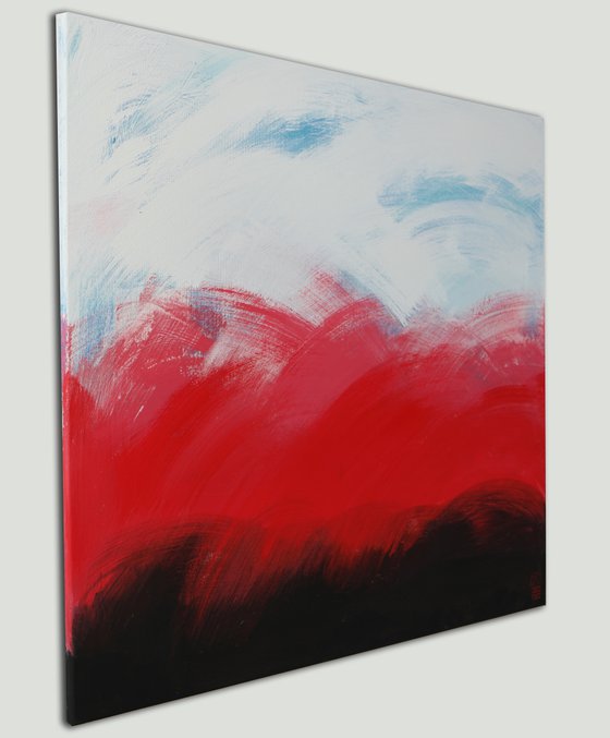 Brush Stroked Serie - Oceanic Red painting - 03J