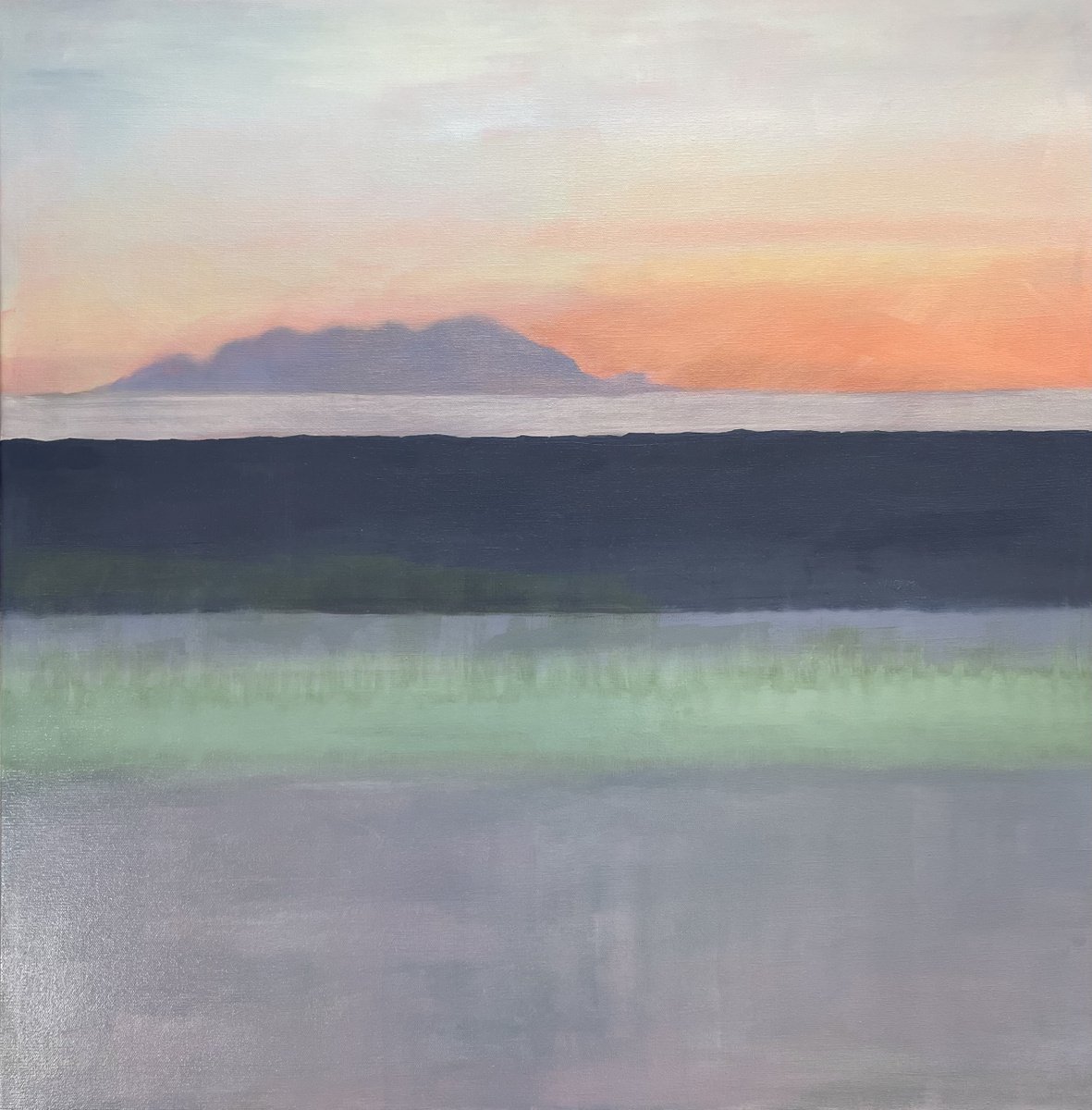 Abstract Landscape Oil Painting By Lizzie Butler, 30 X 30", What Do I Know Of This Place, Original Artwork