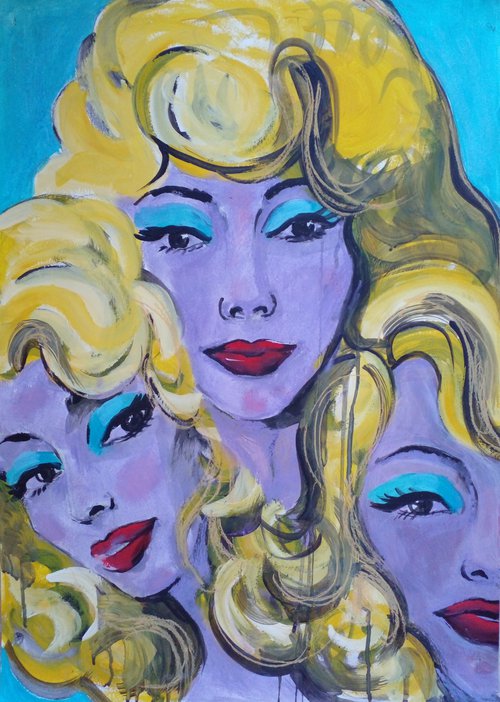 Hommage to Warhol : no Marilyn but Insta Girls by Oxana Raduga