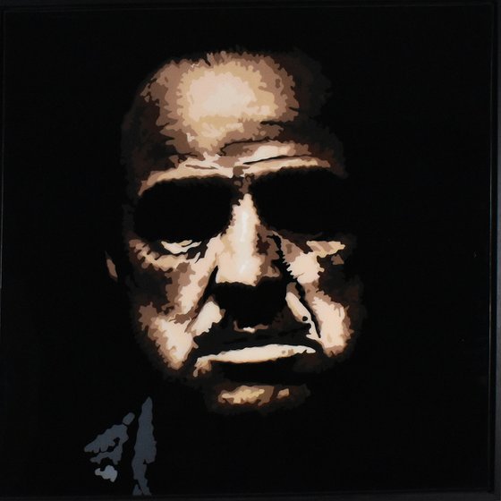 Vito Corleone framed original painting