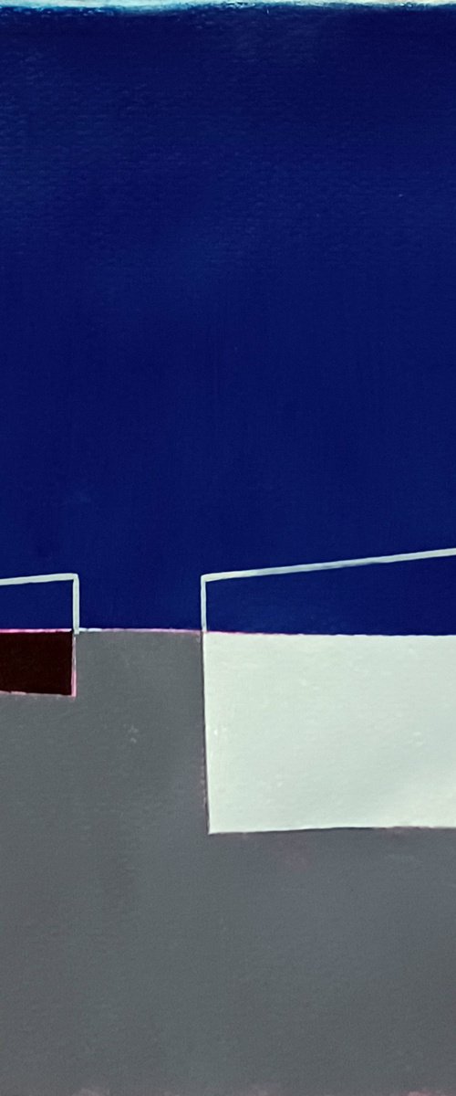 Blue and grey composition by Luis Medina