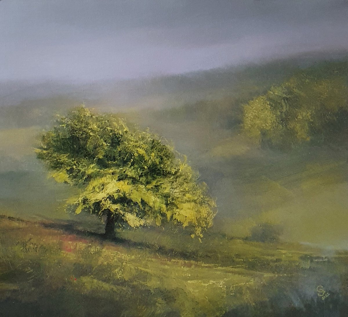 Light Green in Misty Vail - 2 by Ivan Grozdanovski