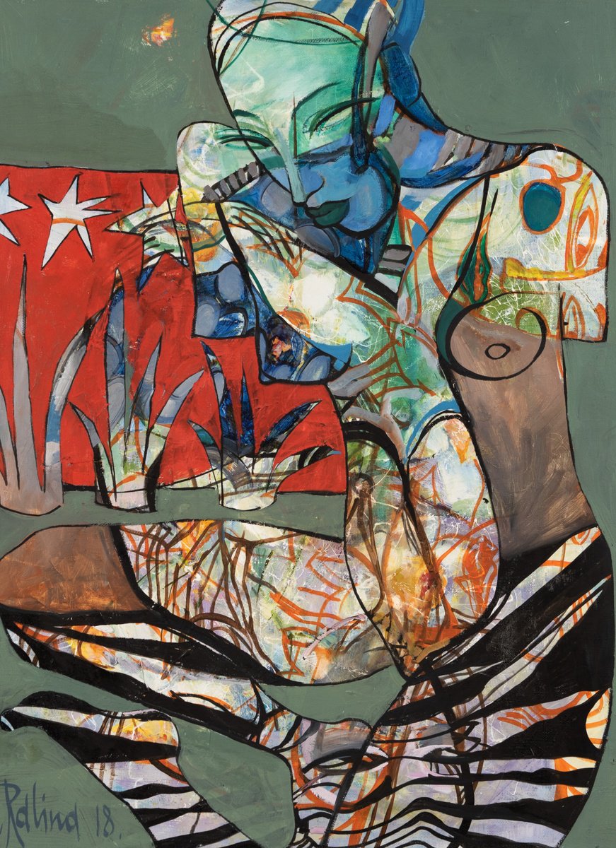 Abstract Oil Painting By Yelena Ralina, 28 X 37", Memory Diary, Original Artwork