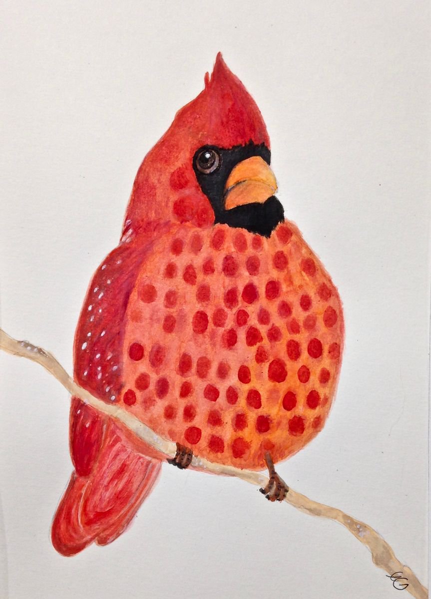 Red Cardinal Bird by Eleanor Gabriel