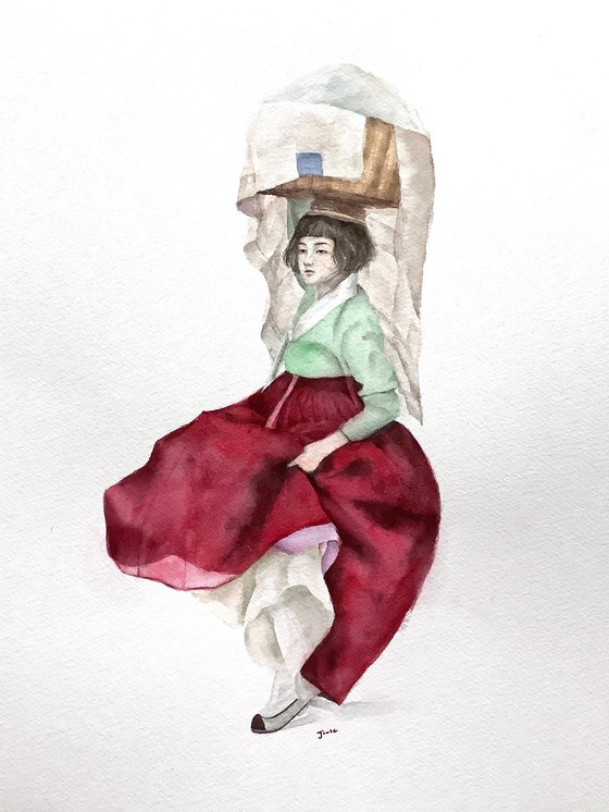 A Girl wearing Hanbok