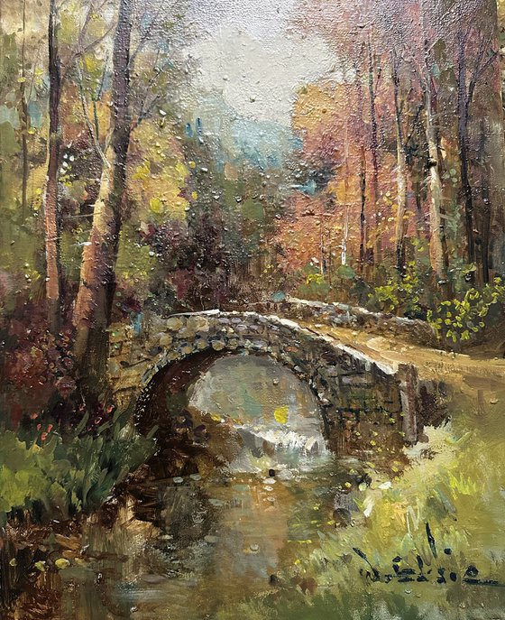 Forest Bridge at Dawn