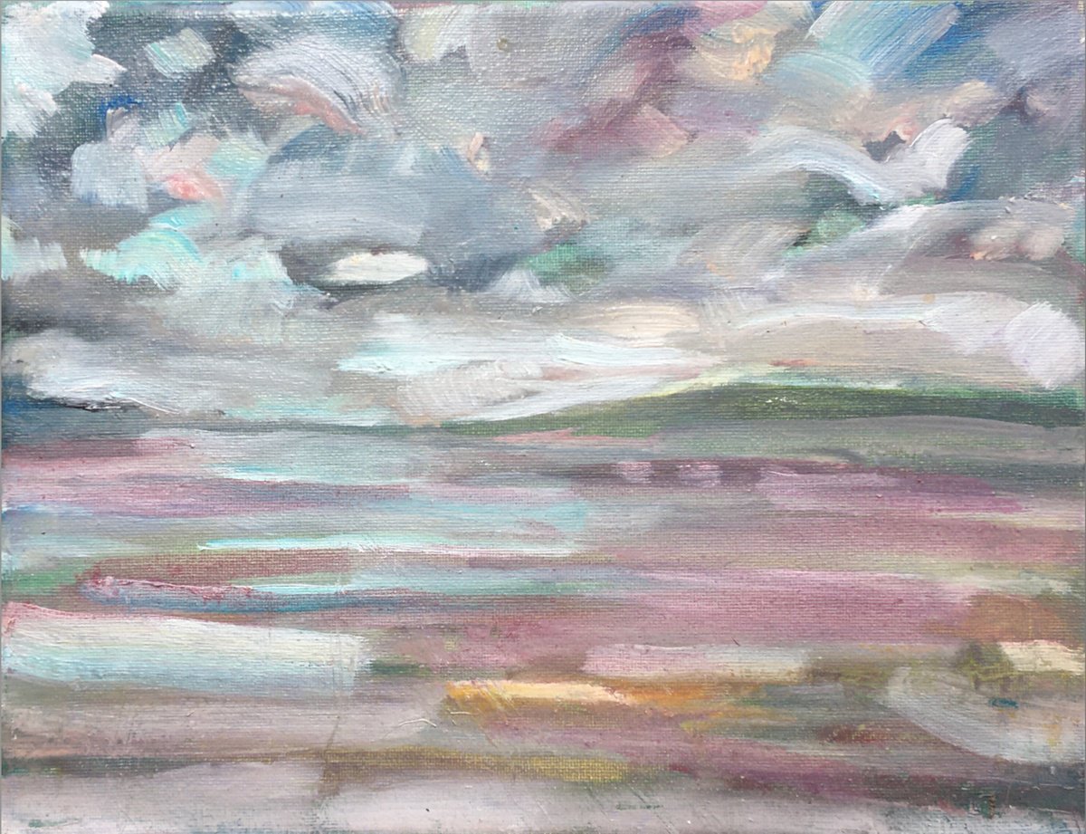 Impressionistic Landscape Oil Painting By Guy Pickford, 10 X 8, Towards The Light, Original Artwork