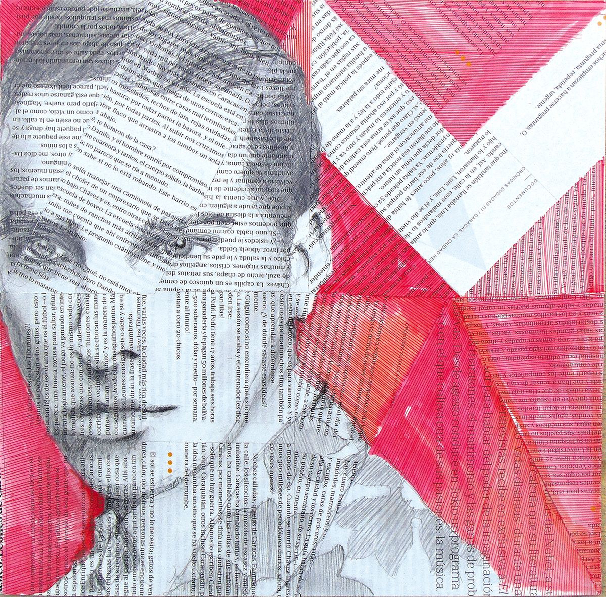 Boy And Red Pencil Drawing By Manel Villalonga Artfinder