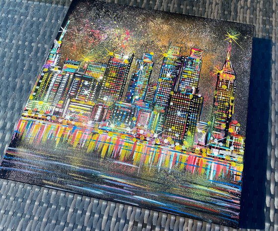 NYC skyline - painting on canvas