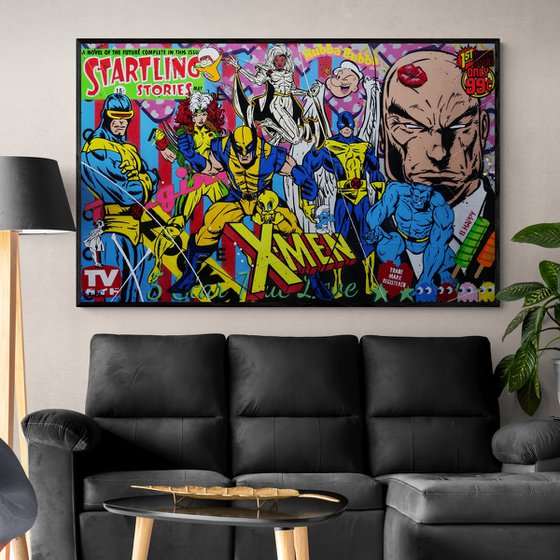 The Uncanny X-Men 160cm x 100cm Textured Urban Pop Art