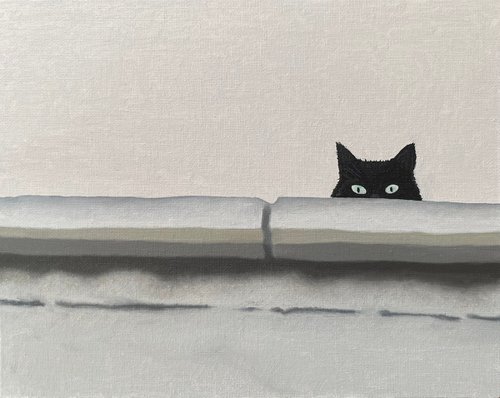 Cat On The Garage by Jill Ann Harper
