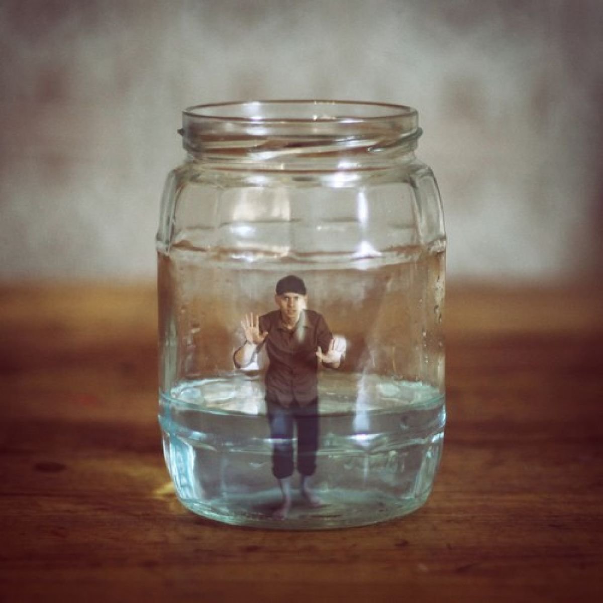 Surrealistic Abstract Photograph By Achraf Baznani, 12 X 12, Caged, Original Artwork