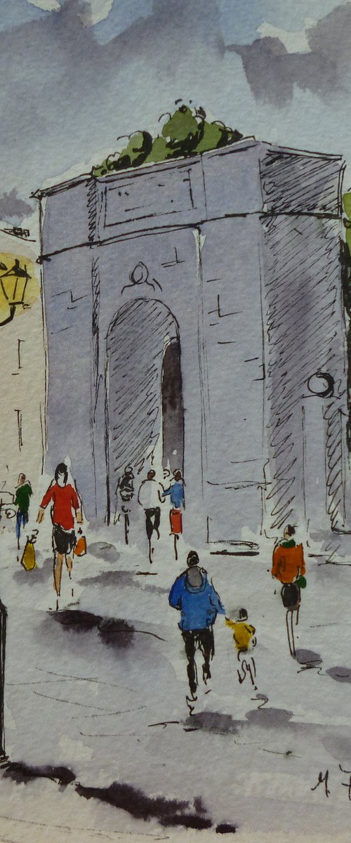 The Arch at St. Stephen's Green by Maire Flanagan
