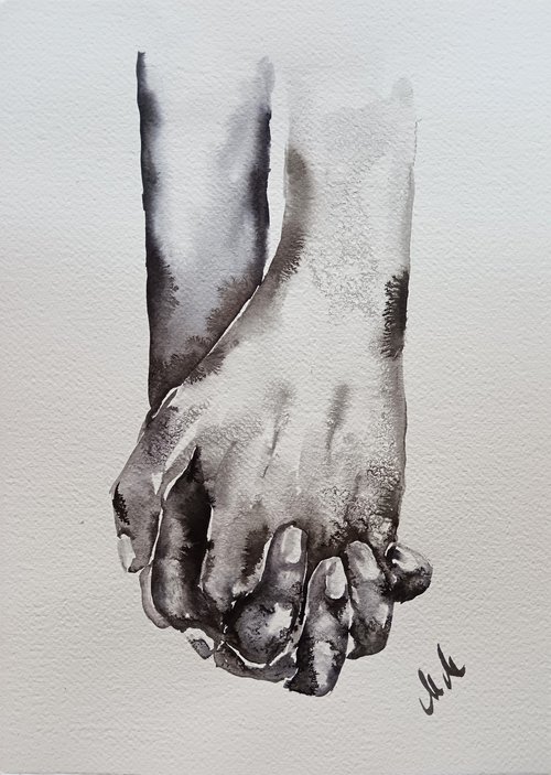 Lovers hands I by Mateja Marinko