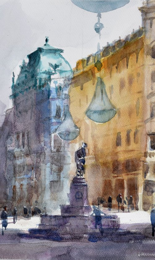 Graben street , Vienna (Wien) by Goran Žigolić Watercolors