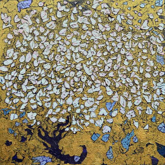 Gold Lanscape with Magnolia