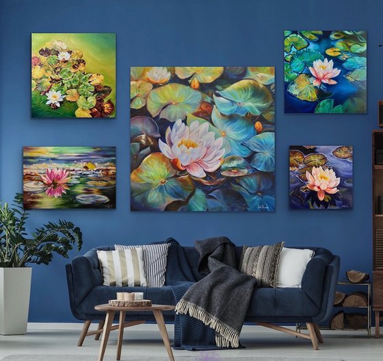 'Unity'- Waterlily painting