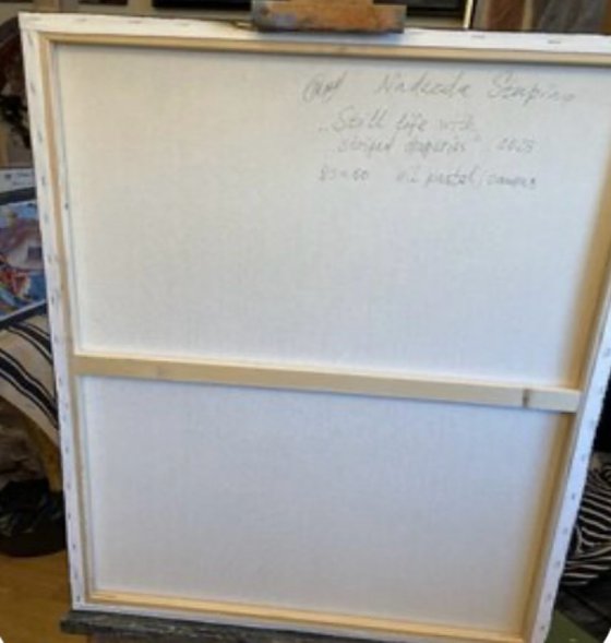 Still life with stripes draperies