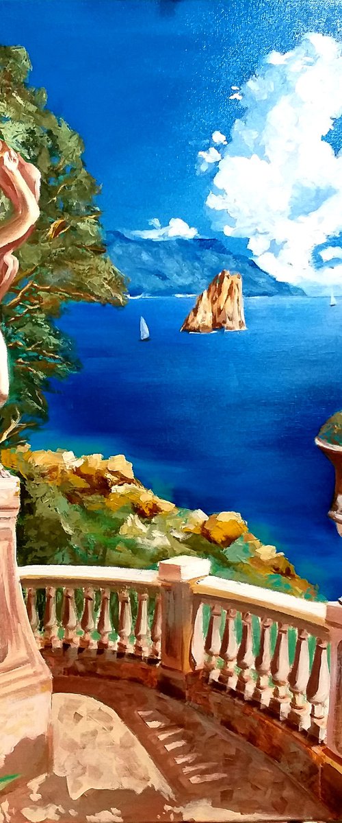 View of Faraglioni - Capri by George Budai