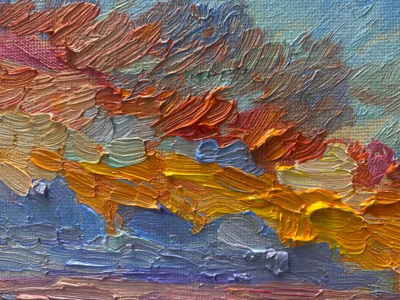 Sunset in the sea