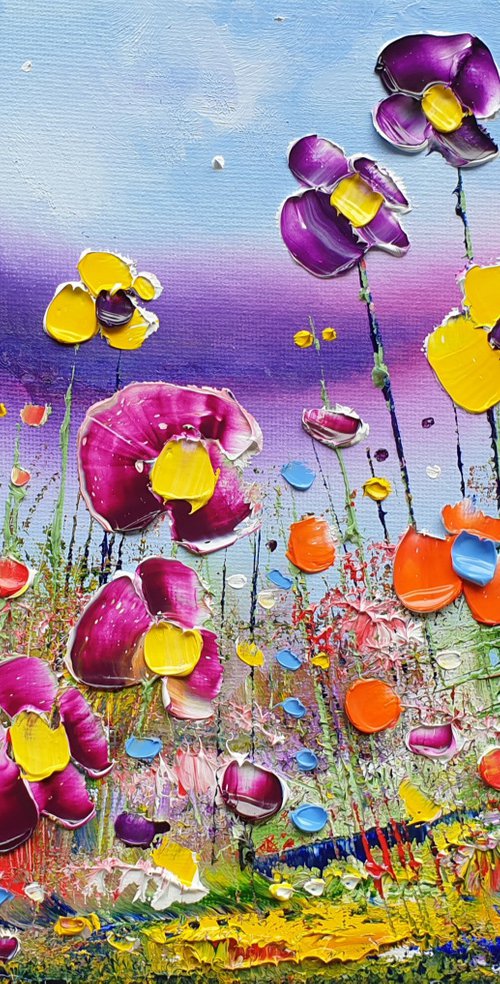 "Abstract Meadow Flowers in Love" by Phil Broad