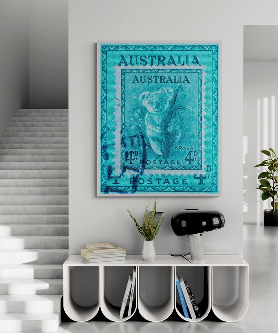 Australia Koala Bear - Stamp Collection Art