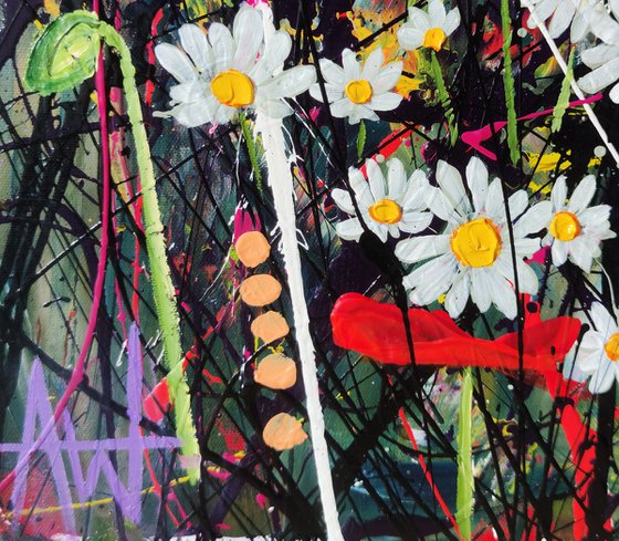 Indigo Entropy Floral Landscape