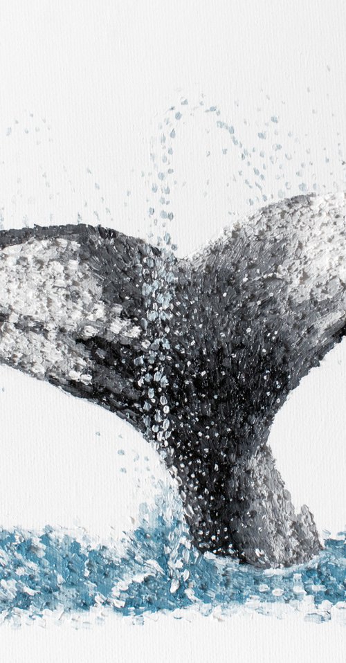 Whale Tale Oil Painting "Euphoria" by Kelsey Emblow