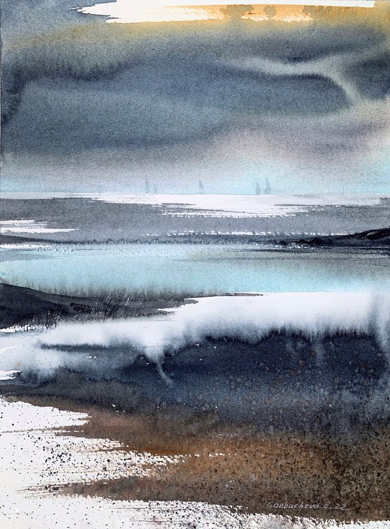 Sea and Silence (Diptych)