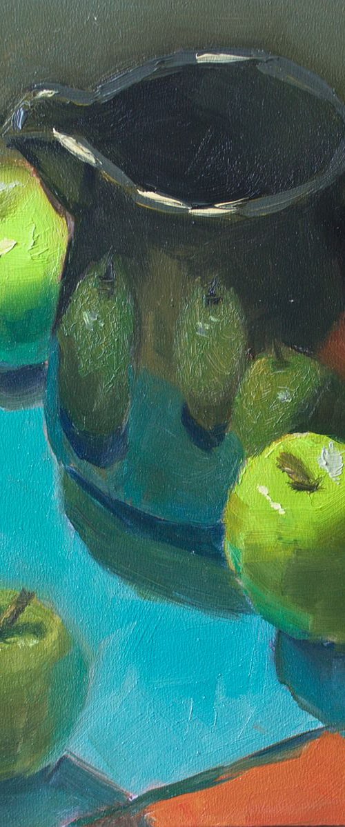 Kitchen Decor - Green, Red and Blue! - One of a kind artwork, Home decor by Nithya Swaminathan