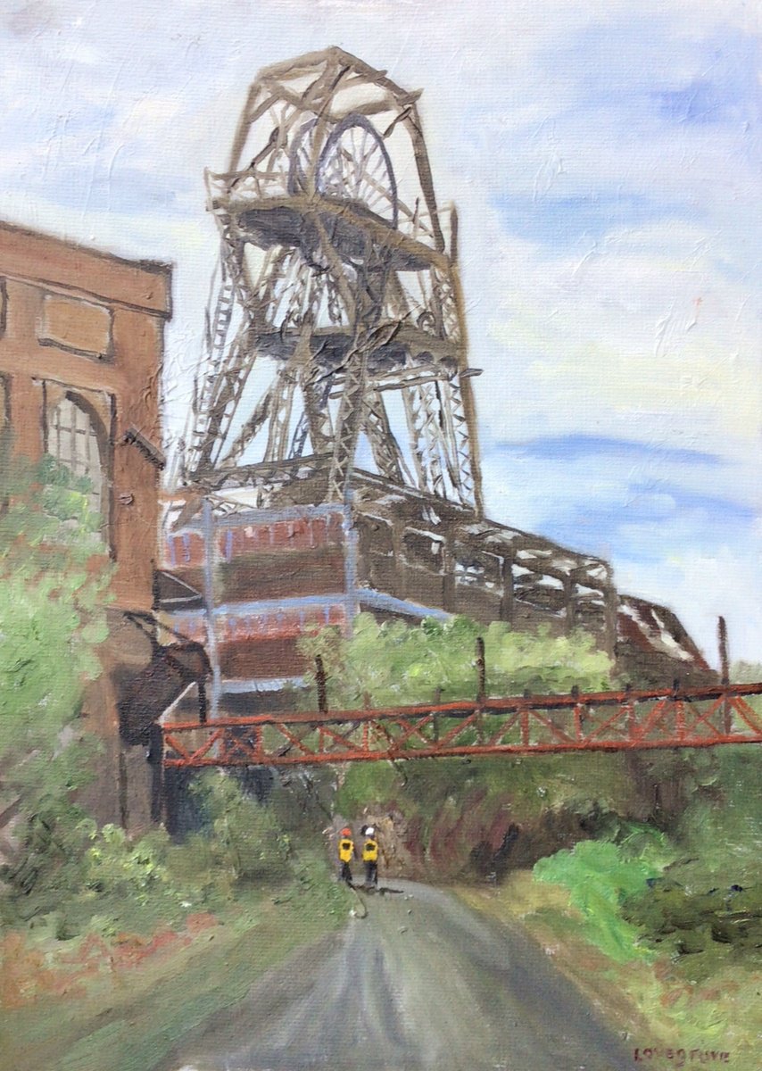 Impressionistic Landscape Oil Painting By Julian Lovegrove Art, 10 X 14", Chatterley Whitfield Colliery, Original Artwork