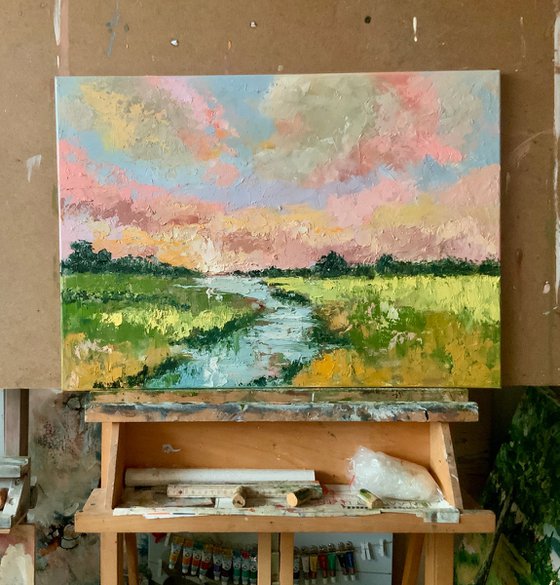 Sunset Over Everglades Waters