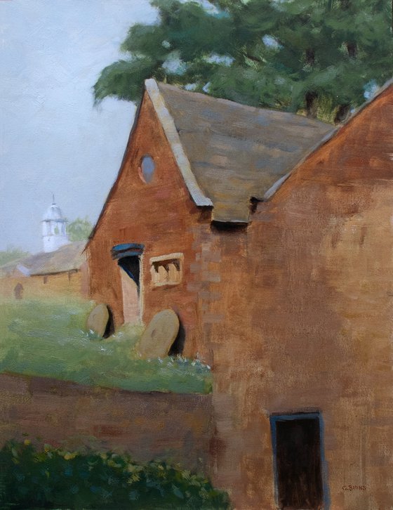 Dunham Massey National Trust Outbuildings Oil Painting