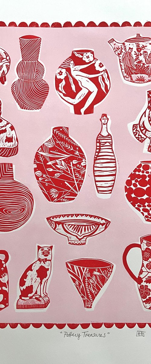 Pottery Treasures (pink) by Alison Headley