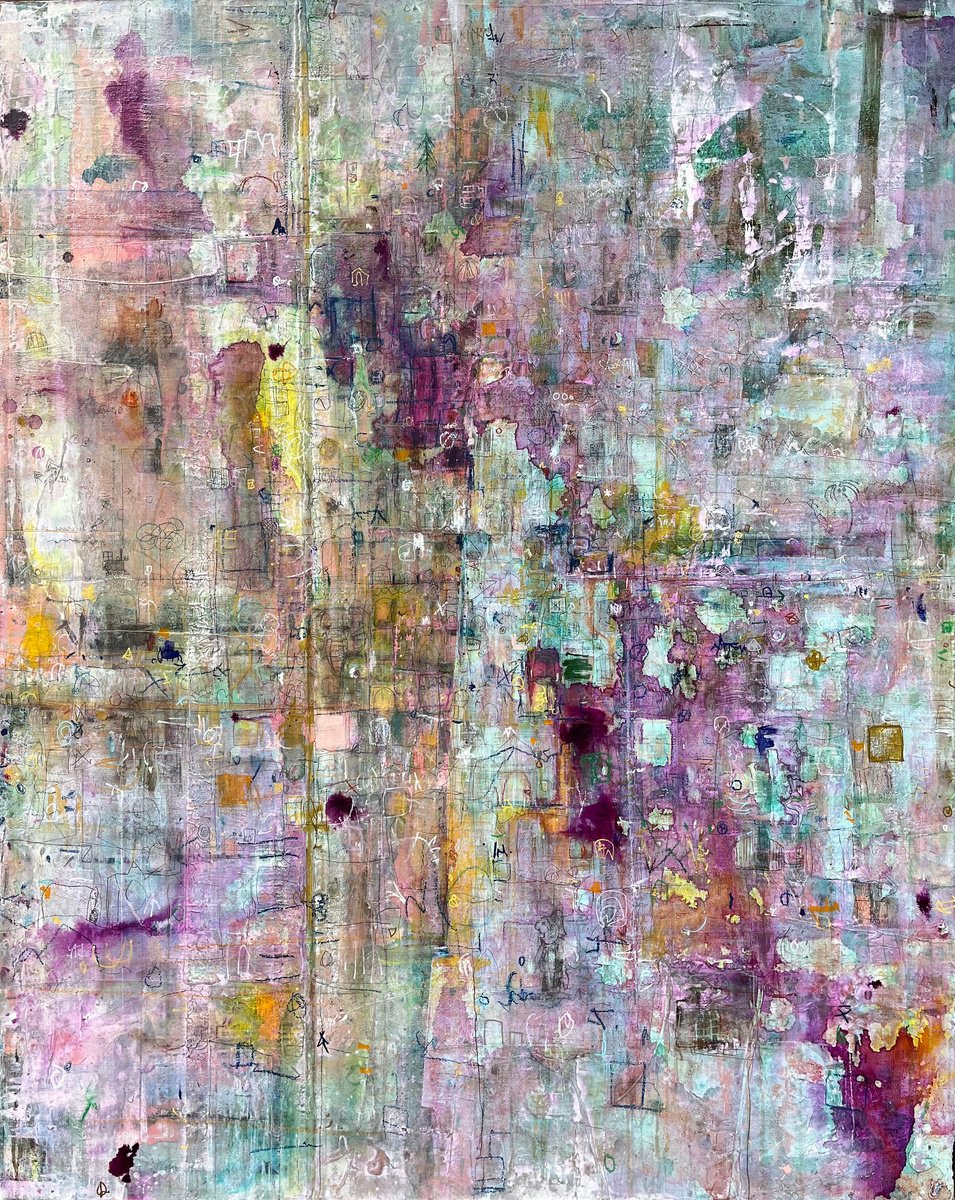 Abstract Painting By Jason Forcier, 48 X 60, Random Thoughts, Original Artwork