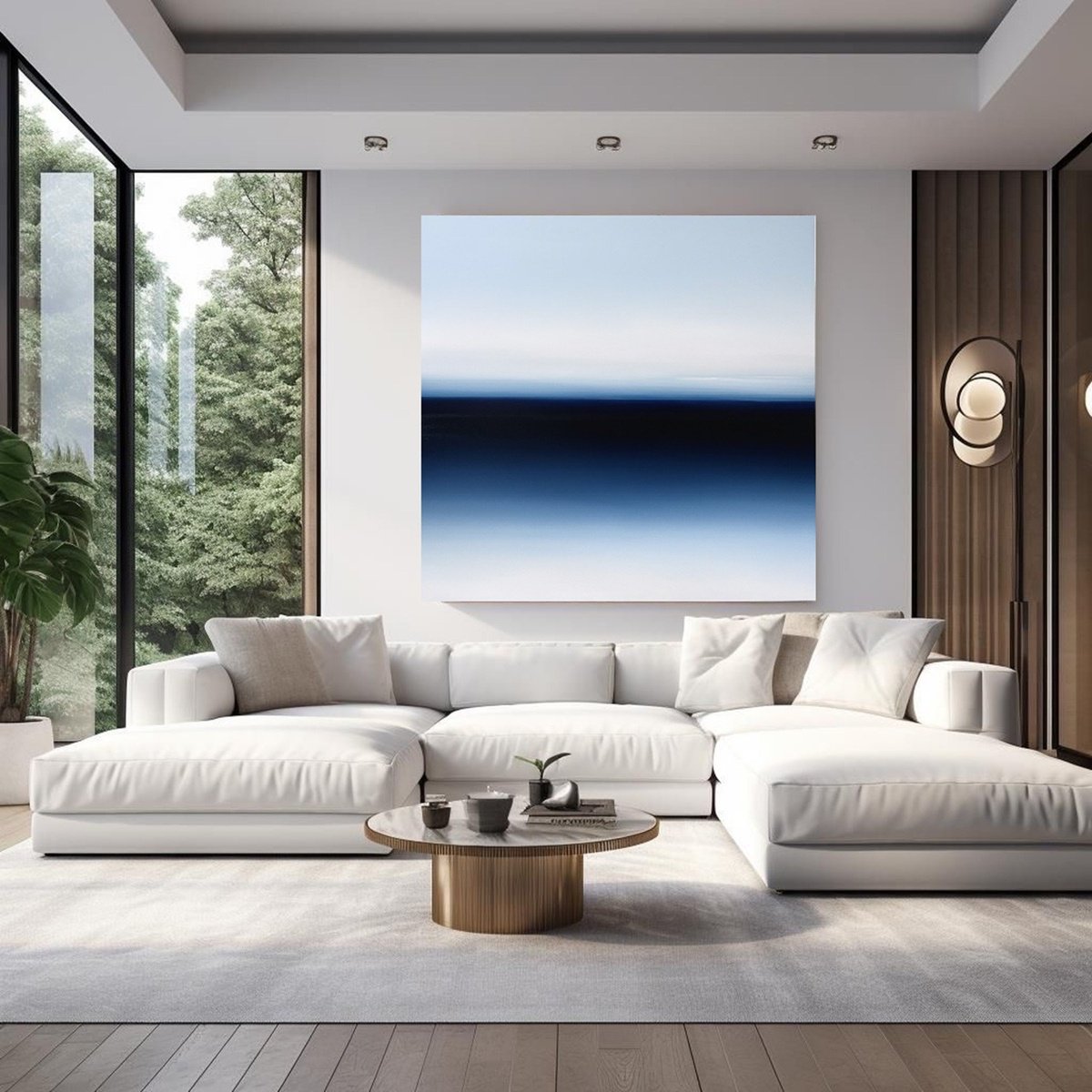 Surrealistic Landscape Oil Painting By Larissa Uvarova, 39 X 39", Horizon Of Emotions #109, Original Artwork