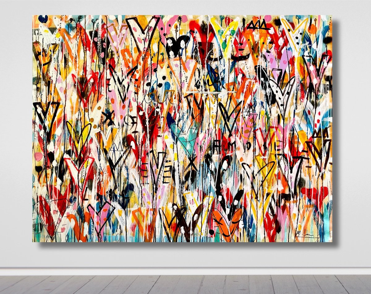 Urban And Pop Acrylic Painting , Urban Pulse By Mercedes Lagunas, 55 X 43, Artwork For Sale On Artfinder