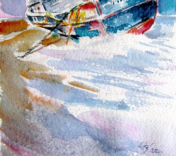 Ship on the shore