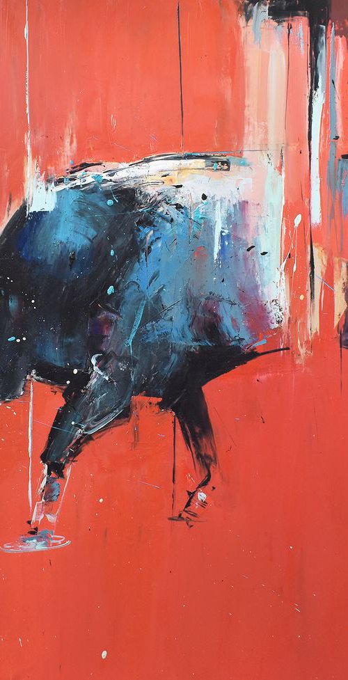 E for Empire (large painting) by Vanessa Poutou