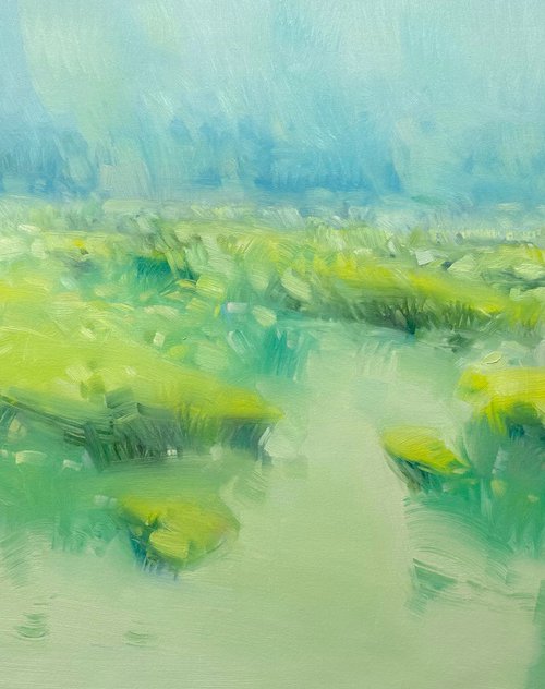 Flowers Valley, Original oil painting, Handmade artwork, One of a kind by Vahe Yeremyan