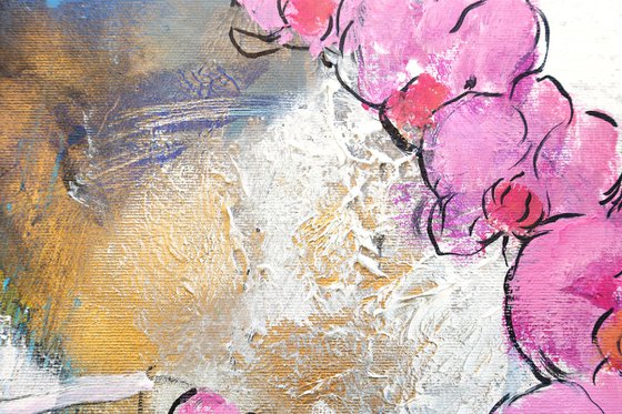 Sunflowers. Orchids. Fruits