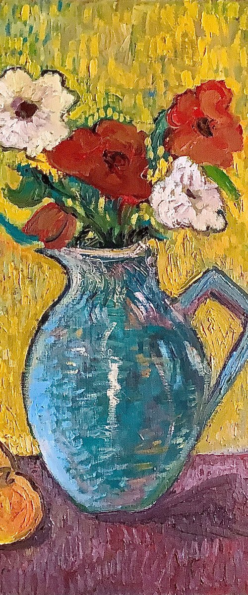 Pitcher with flowers by Angus  MacDonald