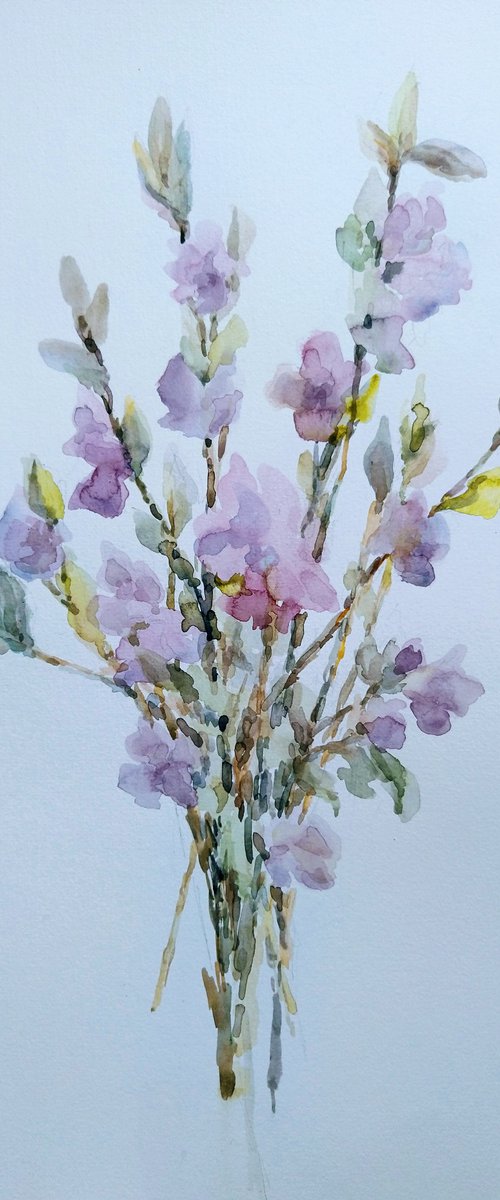 Spring bouquet. Original watercolour painting. by Elena Klyan