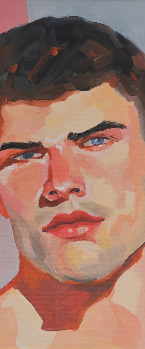 Between Light and Shadow - Male portrait by Goodvin Nerko