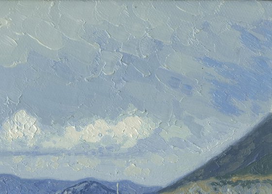 Cloudy. Yachts in the Bali port