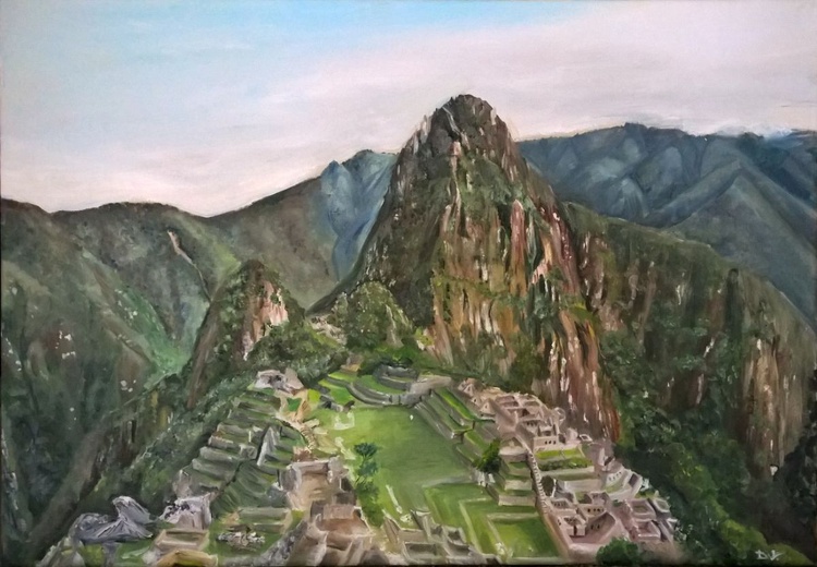 Machu Picchu Oil Painting By Viktoria Deri Artfinder