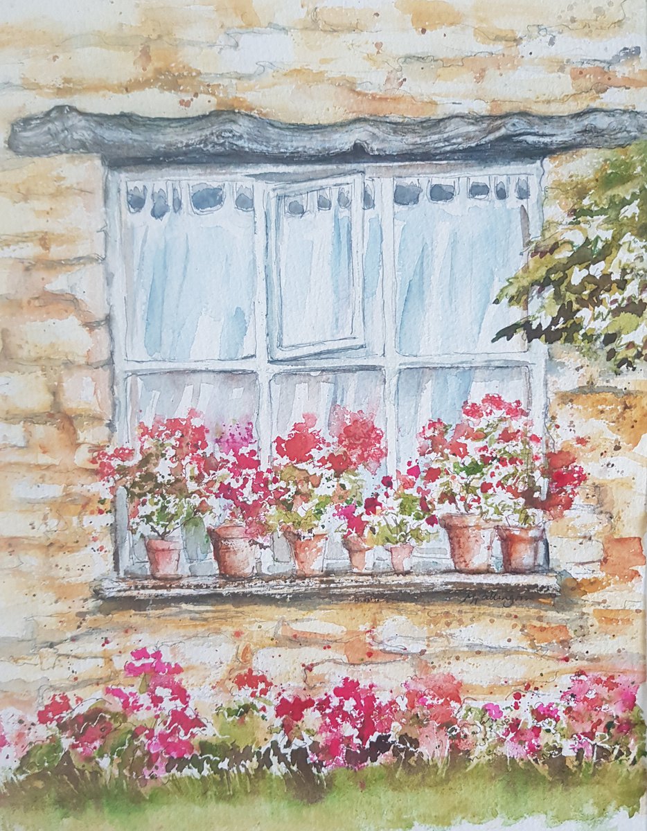 Red Geraniums by Michele Wallington