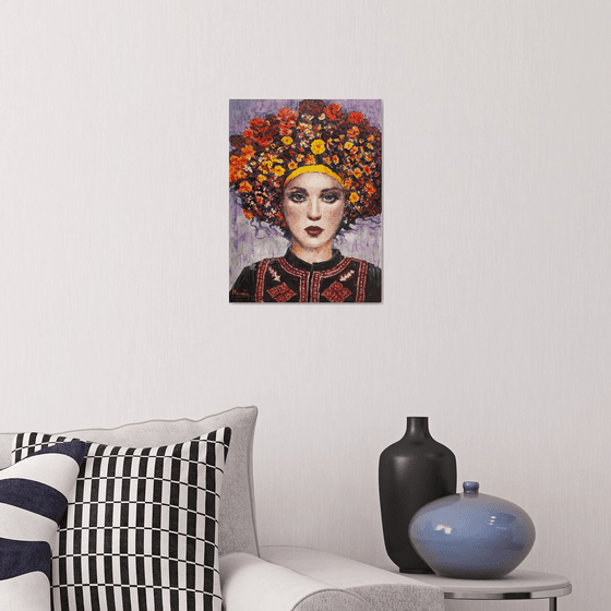 Woman  in flowers