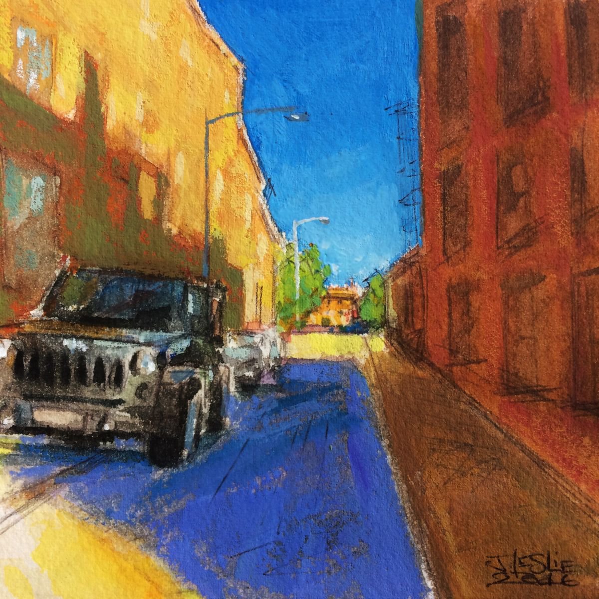 Watercolour , Afternoon Shadows By Jimmy Leslie, 10 X 10, Artwork For Sale On Artfinder